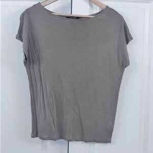 LAUREN Ralph Lauren Taupe Short Sleeve Dolman T‎ Shirt Top